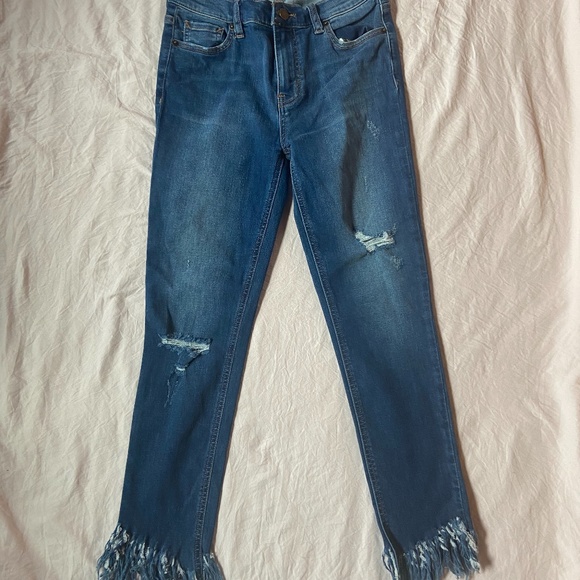 Free People Denim - free people great heights frayed skinny jeans